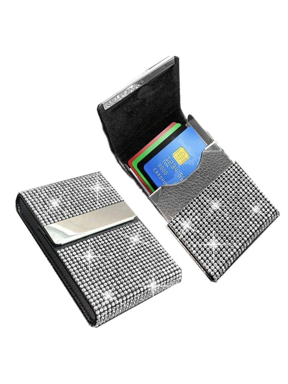 Bling Rhinestone Business Card Holder - Picture 2 of 6